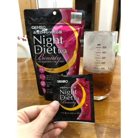 Trà Giảm Cân Ban Đêm Orihiro Night Diet Tea Beauty - Hỗ Trợ Làm Đẹp Da, Giảm Mỡ Bụng, Tích Hợp Collagen, 16 Gói