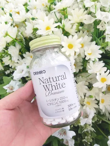 Viên uống trắng da Natural White Premium Orihiro Nhật Bản - Hỗ trợ làm trắng da, mờ vết nám, tàn nhang hiệu quả với vitamin C, L-Cystine