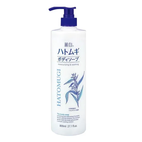 [Nhập khẩu] Sữa Tắm Trắng Da Giữ Ẩm Hatomugi Nhật Bản 800ML - Sản Phẩm Chăm Sóc Da Tự Nhiên, Chiết Xuất Hạt Coix, Dưỡng Ẩm, Làm Sáng Da