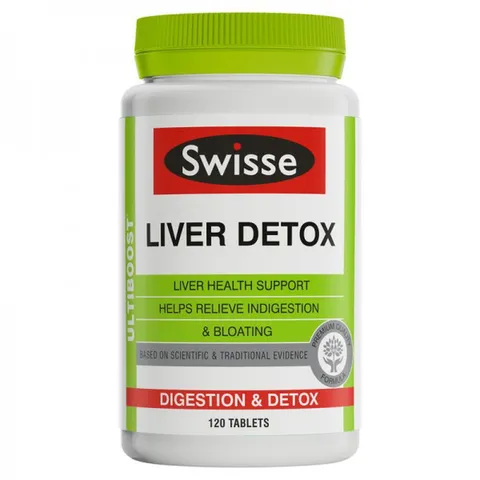 [Hàng nhập khẩu] Viên uống thải độc gan Swisse Liver Detox Úc - Hỗ trợ phục hồi chức năng gan tự nhiên, 120 viên bổ gan an toàn