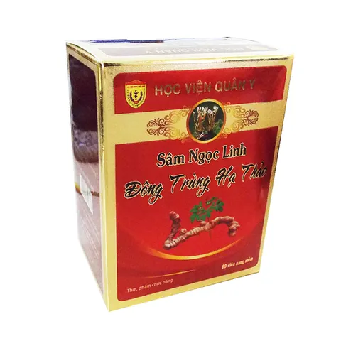 Viên Uống Sâm Ngọc Linh Đông Trùng Hạ Thảo Học Viện Quân Y - Tăng Cường Sức Khỏe, Hỗ Trợ Thể Trạng, Giàu Dinh Dưỡng, 60 Viên