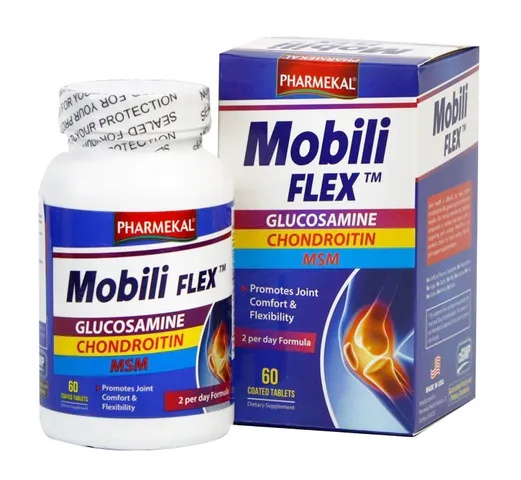 Viên Uống Hỗ Trợ Cải Thiện Xương Khớp Pharmekal Mobili Flex 60 Viên - Bổ Sung Glucosamine Giúp Khớp Linh Hoạt, Giảm Đau Nhức