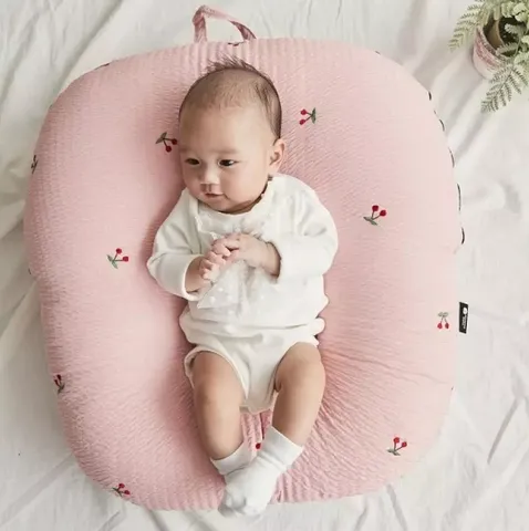 Gối Chống Trào Ngược Rototo Bebe Cao Cấp Hàn Quốc - Vải Ripple Nhăn, Hỗ Trợ Trẻ Từ Sơ Sinh, Thiết Kế Dễ Dàng Vệ Sinh