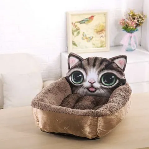 Nệm 3D Dễ Thương Cho Thú Cưng Dưới 8kg - Giúp Giữ Ấm, Ngủ Ngon, Thiết Kế Nhung Mềm Mại, Dễ Vệ Sinh, Kích Thước 45x55x15cm