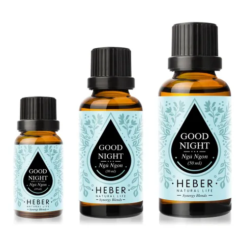 Tinh Dầu Hỗ Trợ Ngủ Ngon Heber Good Night 100% Thiên Nhiên - Giúp Thư Giãn Tâm Trí và Hỗ Trợ Giấc Ngủ Sâu Chất Lượng