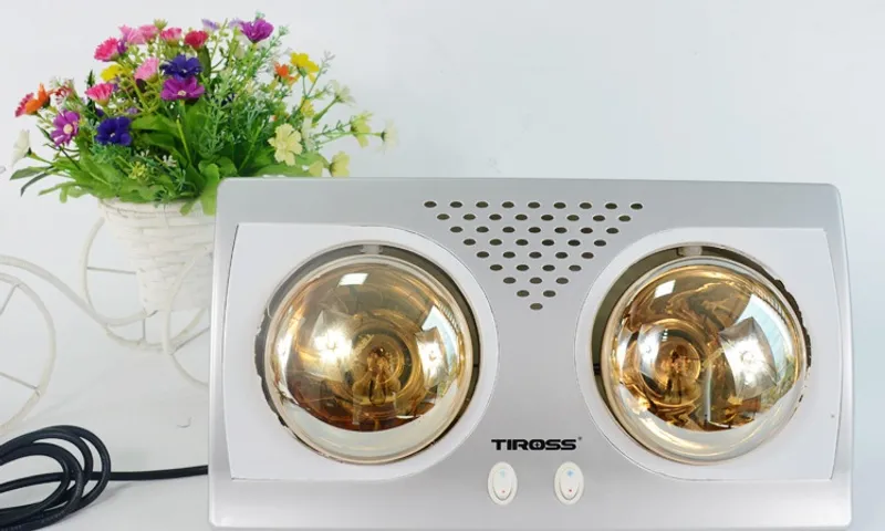 Đèn Sưởi Nhà Tắm 2 Bóng 550W Tiross TS9291 - Làm Ấm Nhanh, Thiết Kế Sang Trọng, Tiện Dụng Cho Mùa Đông Việt Nam