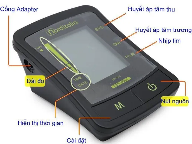 Máy đo huyết áp bắp tay Norditalia BP-1000 - Công nghệ Fuzzy Logic, độ chính xác cao, theo dõi huyết áp và nhịp tim dễ dàng