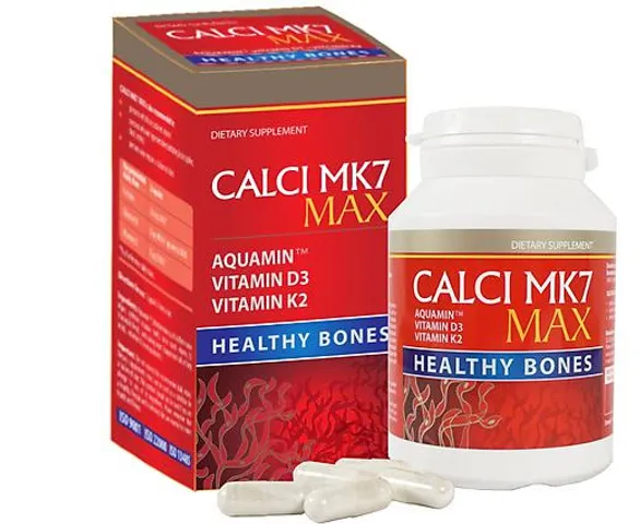 Viên Uống Bổ Sung Canxi Tảo Biển Đỏ Calci Mk7 Max - Hỗ Trợ Sức Khỏe Xương Khớp Vitamin D3, K2 - 60 Viên