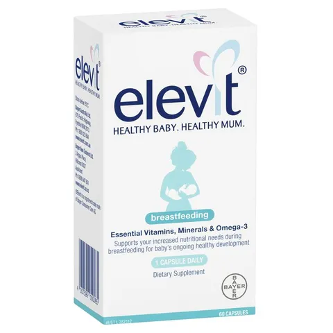 Vitamin Elevit Sau Sinh Breastfeeding của Úc 60 Viên - Hỗ Trợ Mẹ Phục Hồi Sức Khỏe và Cải Thiện Chất Lượng Sữa Mẹ