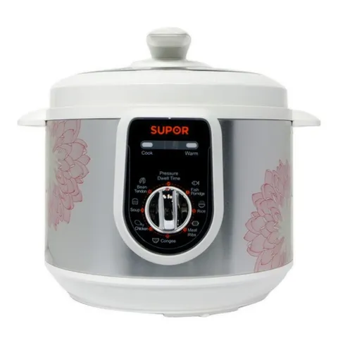 Nồi áp suất điện Supor SPC50YA310VN 5L - Thiết kế sang trọng, 7 chế độ nấu, tiết kiệm thời gian cho gia đình 4-6 người.