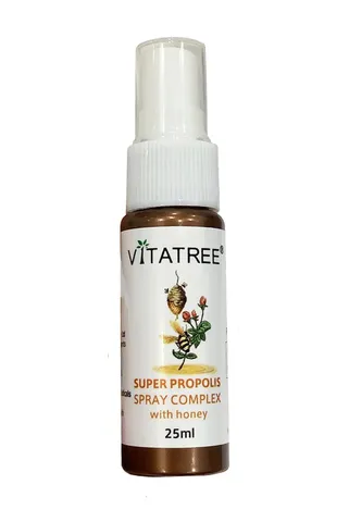 Chai Xịt Keo Ong Vitatree 25ml Hỗ Trợ Giảm Ho Cho Trẻ Từ 2 Tuổi - Chiết Xuất Từ Propolis & Mật Ong Úc Chính Hãng