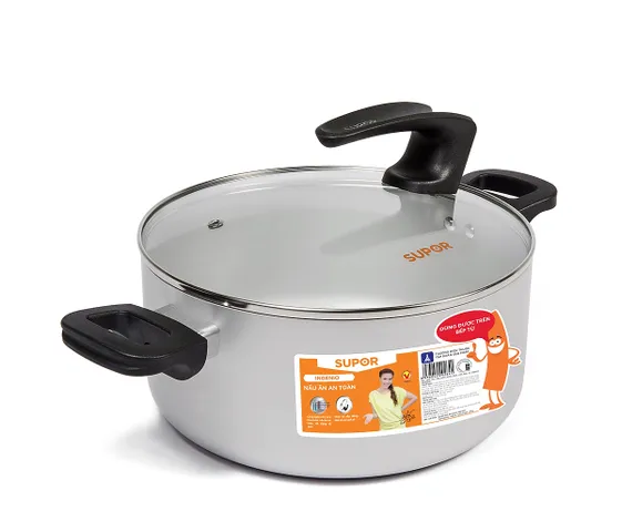Nồi Bếp Từ Supor S10A26IH 26cm Hợp Kim Nhôm Chống Ăn Mòn - Nấu Canh, Luộc Gà, Chất Lượng Cao, Dùng Được Trên Mọi Loại Bếp