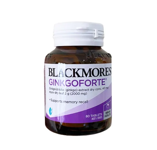 Viên Uống Tăng Cường Trí Nhớ Blackmores Ginkgo Forte 80 Viên - Hỗ Trợ Cải Thiện Tập Trung và Minh Mẫn Từ Bạch Quả Ginkgo Biloba