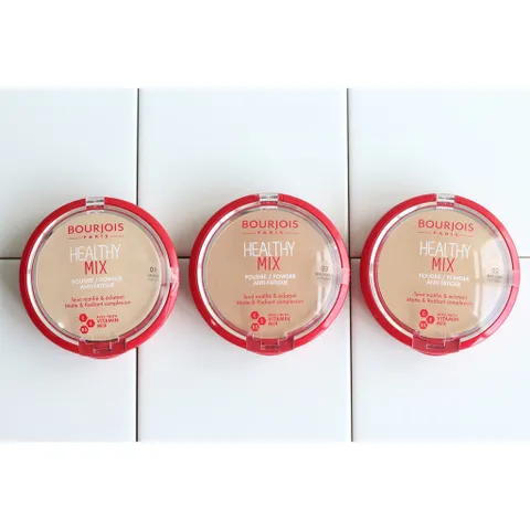 Phấn Phủ Dưỡng Da Bourjois Healthy Mix Anti Fatigue - Phấn Trang Điểm Chống Mệt Mỏi Giúp Làn Da Tươi Sáng Rạng Rỡ, Có Các Màu N01, N02, N03