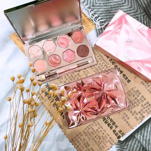 Bảng Phấn Mắt Clio Prism Air Eye Palette - Phấn Kết Hợp Nhũ & Lì Tông Cam San Hô & Hồng Baby, Trang Điểm Hoàn Hảo