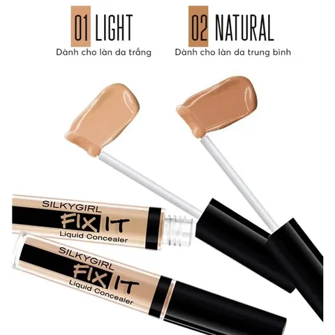 Kem Che Khuyết Điểm Silkygirl Fix It Liquid Concealer - Che Phủ Thâm Mụn, Quầng Thâm, Tàn Nhang Tự Nhiên, Da Mịn Mướt, Dễ Dàng Tán, Kiềm Dầu