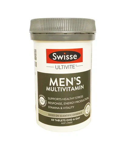 Viên uống vitamin tổng hợp cho nam Swisse Men’s Ultivite Multivitamin 120 viên - Bổ sung dinh dưỡng, hỗ trợ sức khỏe, năng lượng cho nam giới