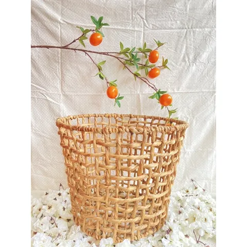 Sọt Cói Để Đồ Decor Trang Trí Nhà - Đan Thủ Công, Khung Sắt Chắc Chắn, Nhiều Mẫu Thiên Nhiên, Chất Liệu Thân Thiện Môi Trường