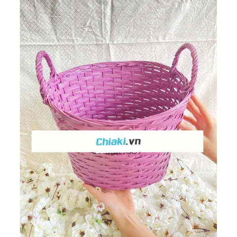 Sọt Cói Để Đồ Decor Trang Trí Nhà - Đan Thủ Công, Khung Sắt Chắc Chắn, Nhiều Mẫu Thiên Nhiên, Chất Liệu Thân Thiện Môi Trường