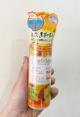Tẩy Da Chết Detclear Bright & Peel Nhật Bản - Gel Tẩy Da Mặt Sáng Da Mờ Thâm, Chứa AHA & BHA, Phù Hợp Cho Da Nhạy Cảm 180ml
