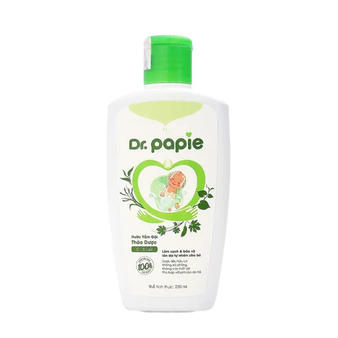 Nước Tắm Gội Dr.Papie Cho Bé Từ Sơ Sinh Đến 3 Tuổi - Chống Rôm Sáy, Bảo Vệ Da, Chiết Xuất Tự Nhiên, Dưỡng Ẩm Mềm Mượt