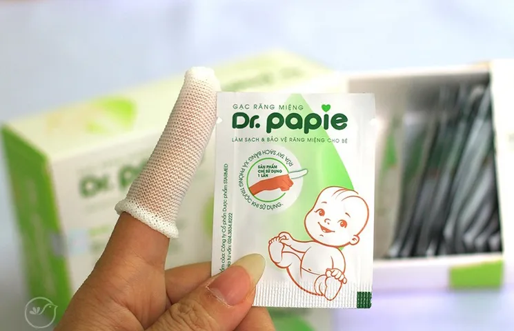 Gạc Răng Miệng Dr.Papie cho Bé - Vệ Sinh Răng Miệng Sơ Sinh, Ngừa Sâu Răng, Tiện Lợi, Hộp 30 Gói