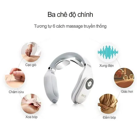 Máy Massage Cổ Vai Gáy Cao Cấp SKG 4098E - Giảm Đau, Thư Giãn Với 3 Chế Độ Mát Xa, Công Nghệ TENS Và Sưởi Ấm Giai Điệu Cho Cơ Thể Thoải Mái