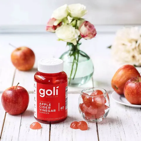 Kẹo Dẻo Giấm Táo Goli Apple Cider Vinegar Hộp 60 Viên - Hỗ Trợ Giảm Cân, Làm Đẹp Da, Cải Thiện Tiêu Hóa, Hương Vị Nguyên Chất