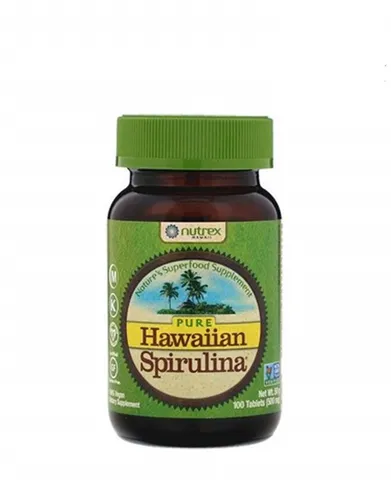 Tảo xoắn Nutrex Hawaii Hawaiian Spirulina 500mg - Thực phẩm chức năng tăng cường miễn dịch và sức khỏe toàn diện, 100% thiên nhiên