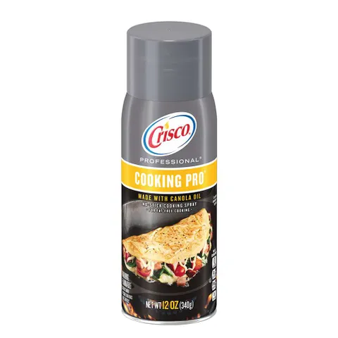 Dầu ăn kiêng Crisco Cooking Pro dạng xịt 12 oz - Không calo, hỗ trợ giảm cân, chế biến món ăn ngon mà không tăng mỡ