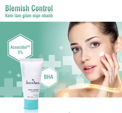 Kem chấm mụn Jean D'Arcel Blemish Control 30ml - Giảm sưng, xẹp mụn nhanh chóng, sản phẩm chăm sóc da mụn hiệu quả từ Đức