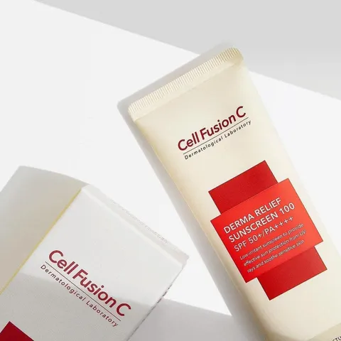 Kem Chống Nắng Cell Fusion C Derma Relief Sunscreen 100 SPF 50+ PA++++ - Lành Tính, Dưỡng Ẩm, Phù Hợp Cho Da Nhạy Cảm