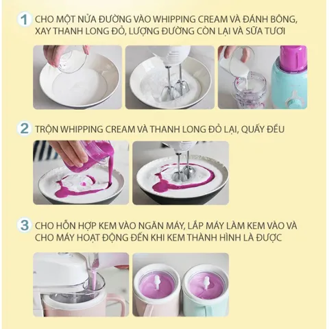 Máy làm kem mini 2 ngăn Bear BQL-A10E1 1L - Dễ sử dụng, tự làm kem hương vani, socola cho gia đình, giải nhiệt mùa hè