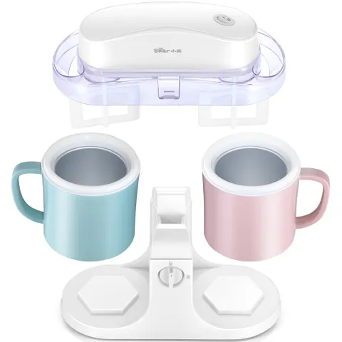 Máy làm kem mini 2 ngăn Bear BQL-A10E1 1L - Dễ sử dụng, tự làm kem hương vani, socola cho gia đình, giải nhiệt mùa hè
