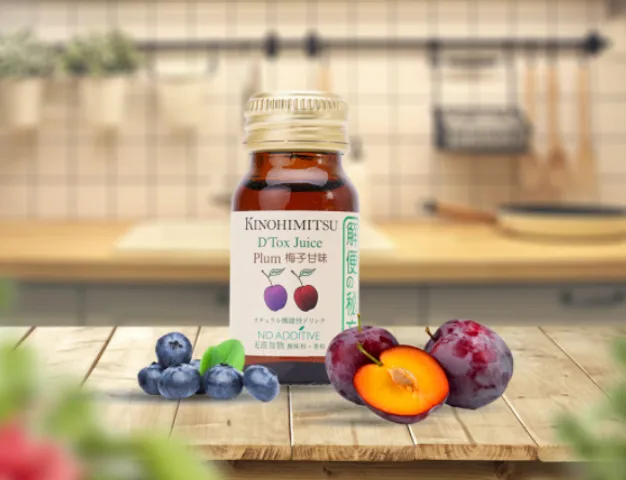 Nước Uống Kinohimitsu D Tox Plum Juice Hỗ Trợ Thải Độc Cơ Thể - Hộp 6 Chai 30ml Từ Trái Cây Tự Nhiên, Tăng Cường Sức Khỏe