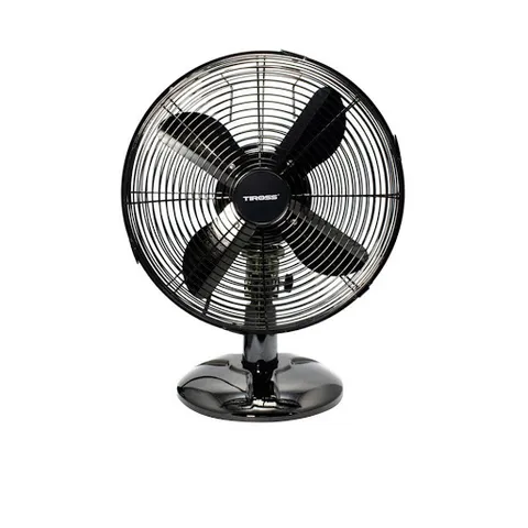 Quạt Bàn Tiross 4 Cánh Cao Cấp Màu Đen - Thiết Kế Sang Trọng, Công Suất 45W-50W, Làm Mát Hiệu Quả Mùa Hè