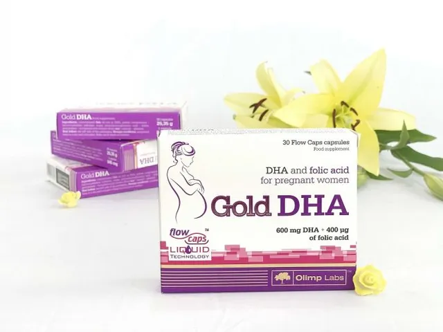 Viên Uống Gold DHA cho Bà Bầu - Thực Phẩm Bổ Sung DHA và Axit Folic Hỗ Trợ Sức Khỏe Mẹ Mang Thai và Thai Nhi