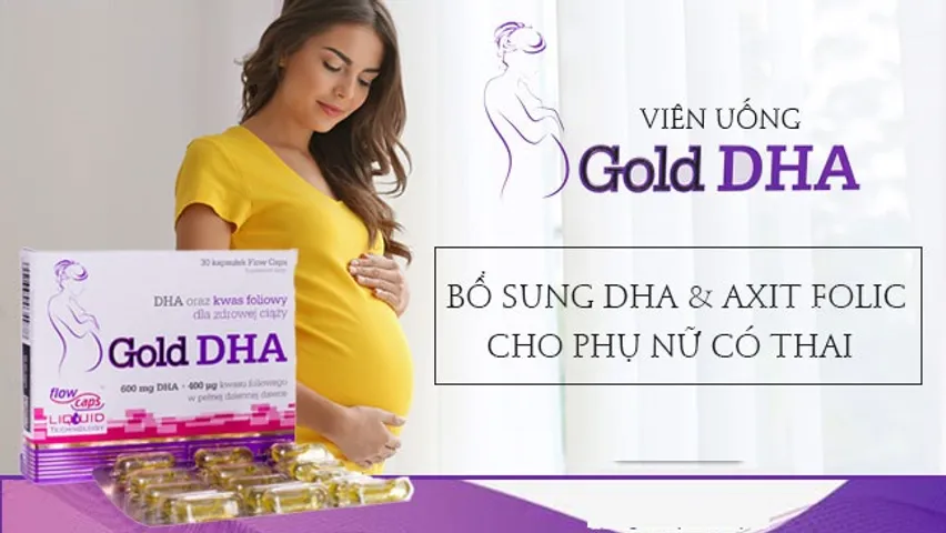 Viên Uống Gold DHA cho Bà Bầu - Thực Phẩm Bổ Sung DHA và Axit Folic Hỗ Trợ Sức Khỏe Mẹ Mang Thai và Thai Nhi