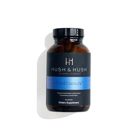 Viên uống trẻ hóa da Hush & Hush Time Capsule - Vitamin làm đẹp sáng da, giảm nếp nhăn, chống lão hóa tự nhiên từ Mỹ, 60 viên