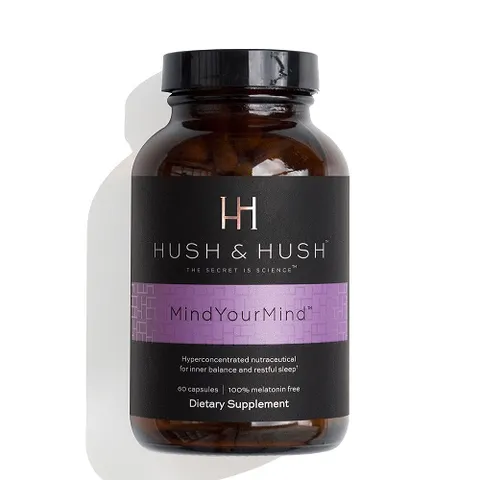 Viên Uống Hỗ Trợ Cải Thiện Giấc Ngủ Hush & Hush Mind Your Mind - Giảm Căng Thẳng, Thư Giãn, Giúp Ngủ Ngon Hơn, Chiết Xuất Thiên Nhiên