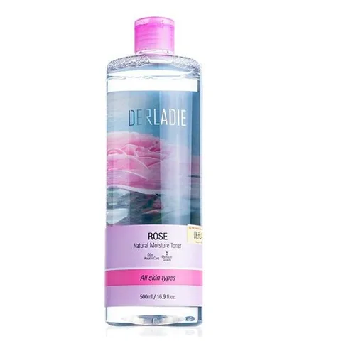 Nước Hoa Hồng Derladie Rose Natural Witch Hazel Toner 500ml - Dưỡng Ẩm Cho Da Khô, Ngăn Ngừa Mụn, Dành Cho Da Nhạy Cảm