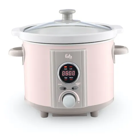 Nồi Nấu Chậm Hẹn Giờ Thông Minh Fatzbaby Slow 4 - Nồi Nấu Cháo Cho Bé Chất Liệu Sứ Ceramic An Toàn, Tiện Lợi
