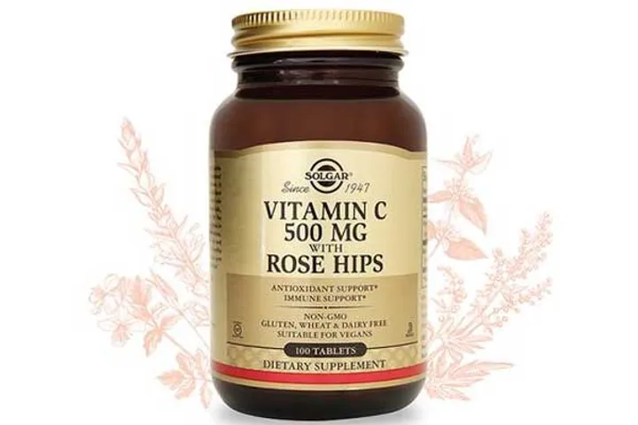 Viên uống Solgar Vitamin C 500MG With Rose Hips - Tăng cường sức đề kháng, hỗ trợ làm đẹp da, 100 viên thiết yếu cho sức khỏe