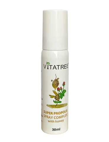 Chai Xịt Keo Ong Vitatree 25ml Hỗ Trợ Giảm Ho Cho Trẻ Từ 2 Tuổi - Chiết Xuất Từ Propolis & Mật Ong Úc Chính Hãng