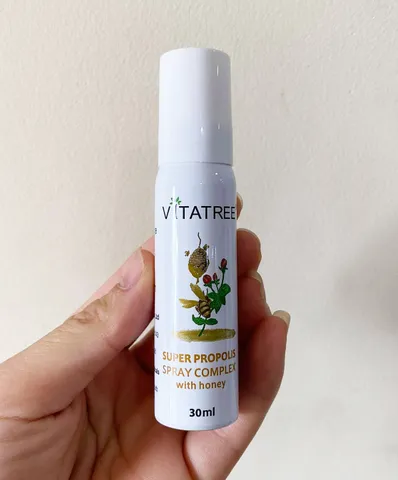 Chai Xịt Keo Ong Vitatree 25ml Hỗ Trợ Giảm Ho Cho Trẻ Từ 2 Tuổi - Chiết Xuất Từ Propolis & Mật Ong Úc Chính Hãng