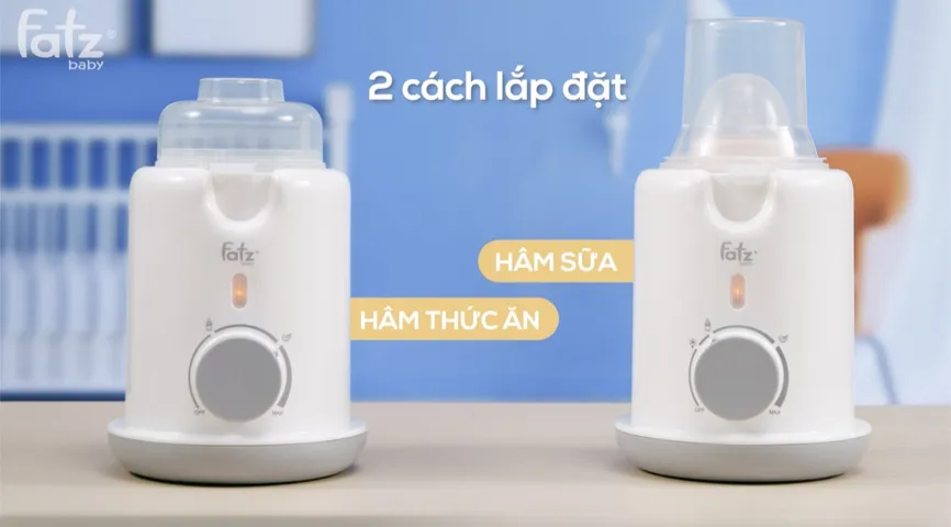 Máy hâm sữa Fatz Baby Mono 5 FB3225SL - Thiết kế đa năng tích hợp vắt cam, hâm nóng sữa và thực phẩm an toàn và tiện lợi