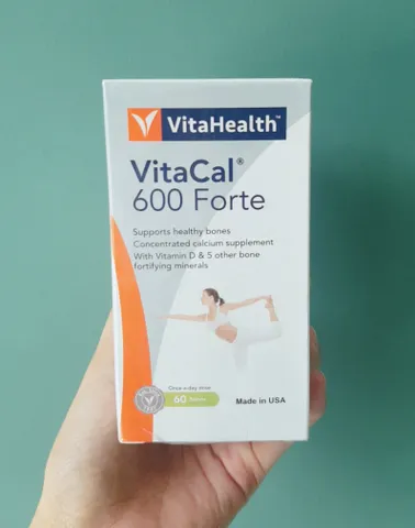 Viên uống canxi VitaHealth VitaCal - Bổ sung canxi và vitamin D3 hỗ trợ xương chắc khỏe, ngừa đau nhức xương khớp hiệu quả