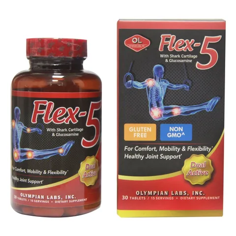 Viên Uống Hỗ Trợ Xương Khớp Flex 5 Olympian Labs của Mỹ - Giảm Đau Khớp, Tăng Cường Sức Khỏe Khớp và Xương