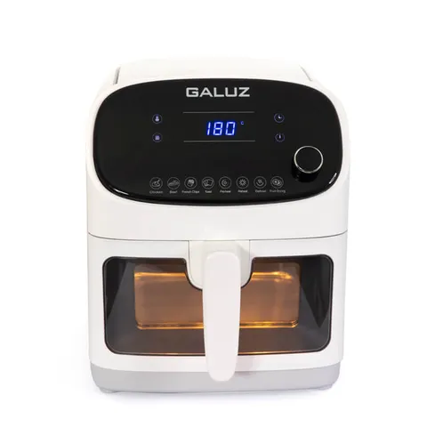 Nồi Chiên Không Dầu Điện Tử Galuz G-65 Đa Năng 5.5L - Thiết Kế Kính Cường Lực, 8 Chế Độ Nấu, Dùng Cho 4-8 Người