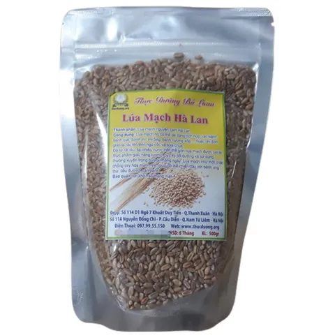 Lúa Mạch Nguyên Cám Hà Lan 500g - Giàu Chất Xơ Tốt Cho Sức Khỏe, Hỗ Trợ Tiêu Hóa, Giảm Cân, Dinh Dưỡng Tự Nhiên